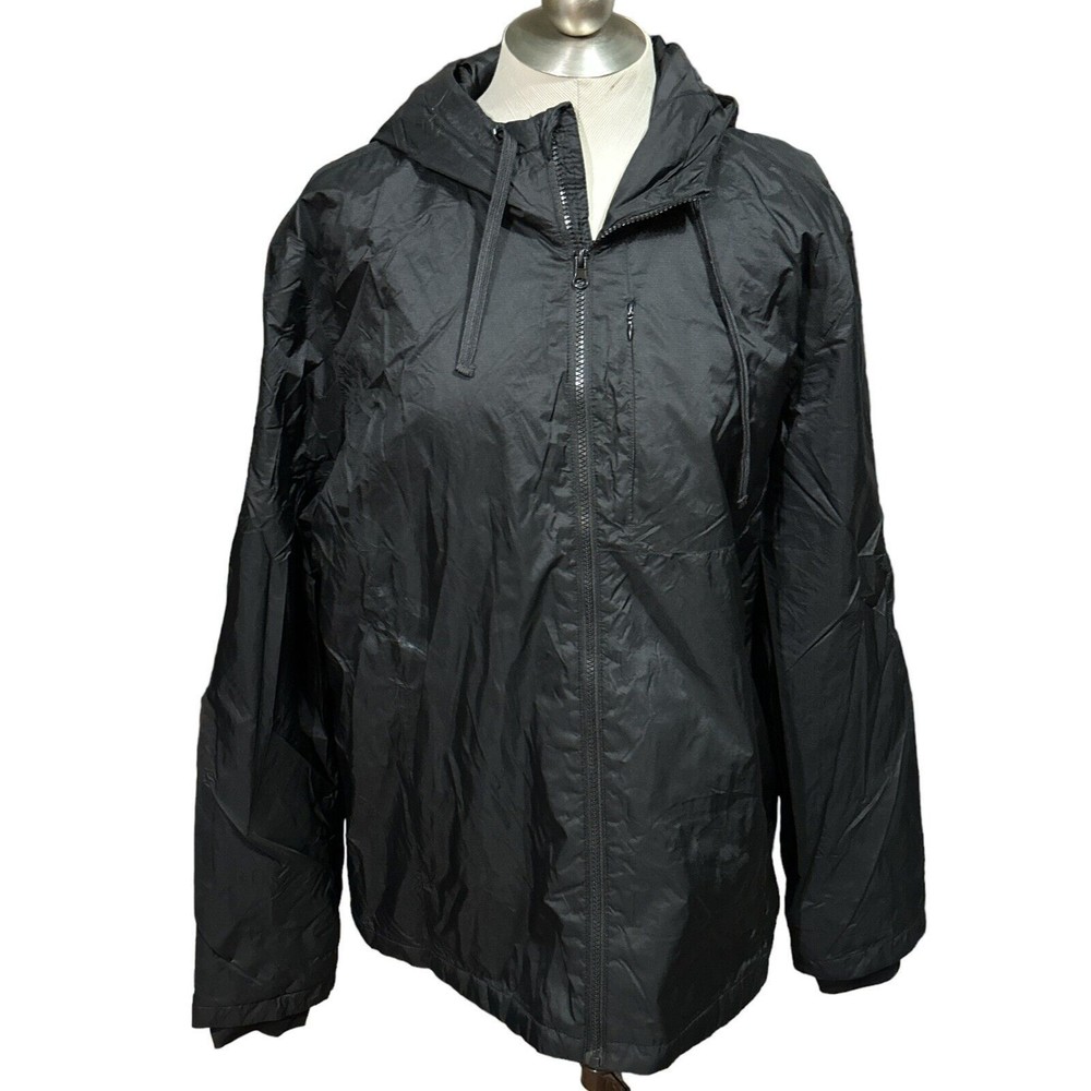 Stylus Mens Full-Zip Jacket Windbreaker Black Size Large‎ EUC